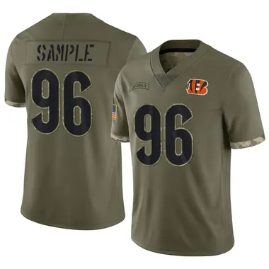 Cincinnati Bengals Cam Sample #96 Nike Men's Black Official NFL Game  Jersey