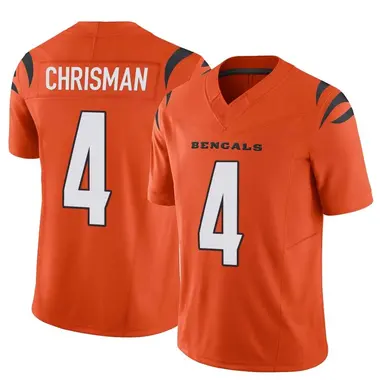 Drue Chrisman 4 Cincinnati Bengals Super Bowl LVII Champions Youth Game  Jersey - White - Bluefink