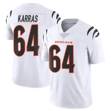 Ted Karras Men's Nike White Cincinnati Bengals Game Custom Jersey Size: 3XL