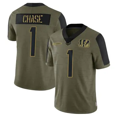 White Youth Ja'Marr Chase Cincinnati Bengals Limited Color Rush Vapor  Untouchable Jersey